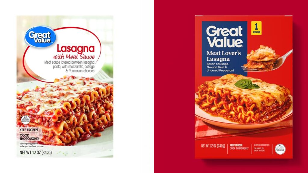 New Walmart Great Value packaging highlighting dietary information