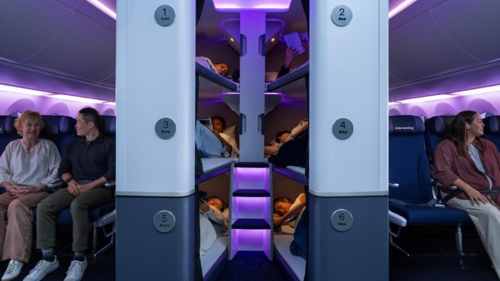 Air New Zealand Economy Skynest sleep pods for long-haul flights