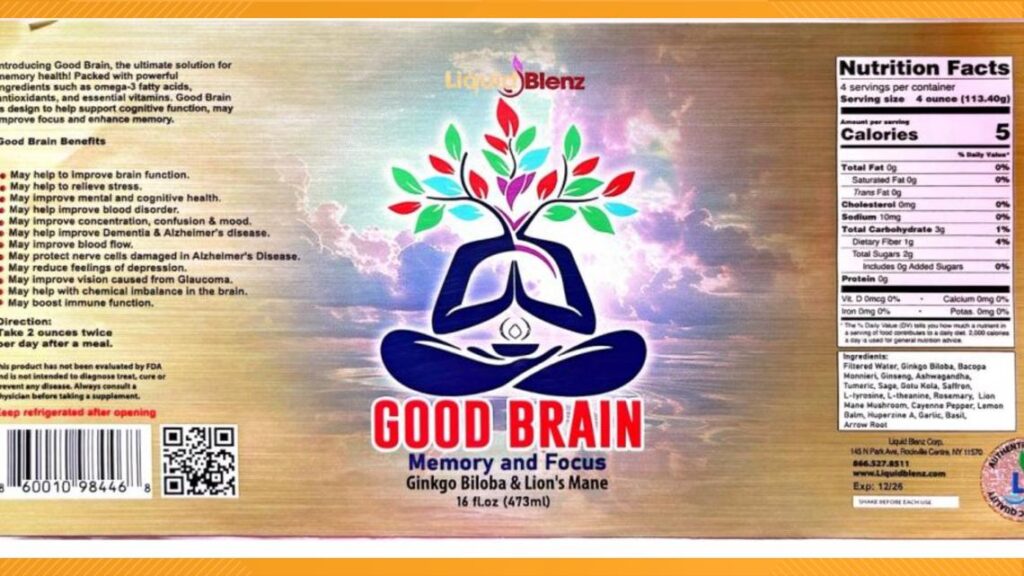 Good Brain Tonic herbal supplement bottles recalled due to botulism risk