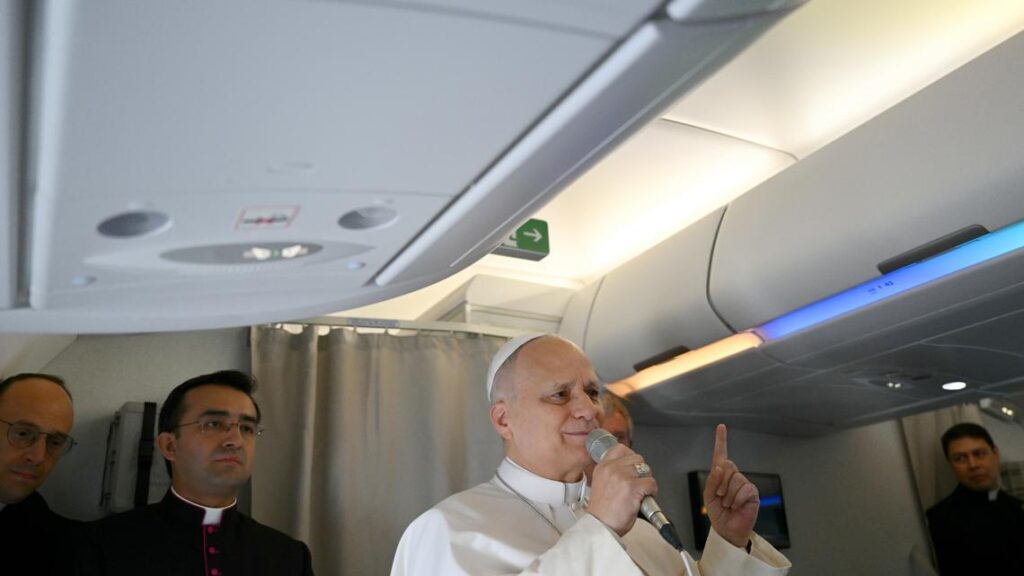 Pope Leo XIV advocating for global peace and reconciliation amid political criticisms from President Trump