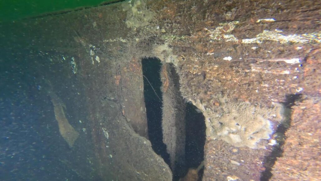 Sonar and visual mapping of a derelict vessel deep underwater