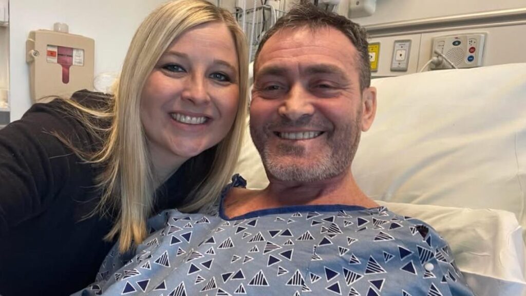 Joseph McCanne resting and recovering in a hospital setting