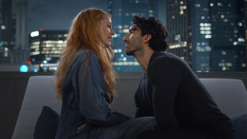 Actors Blake Lively and Justin Baldoni on the set of It Ends With Us